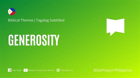Generosity in Tagalog.